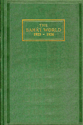 Bahá'í World 1925 - 1926