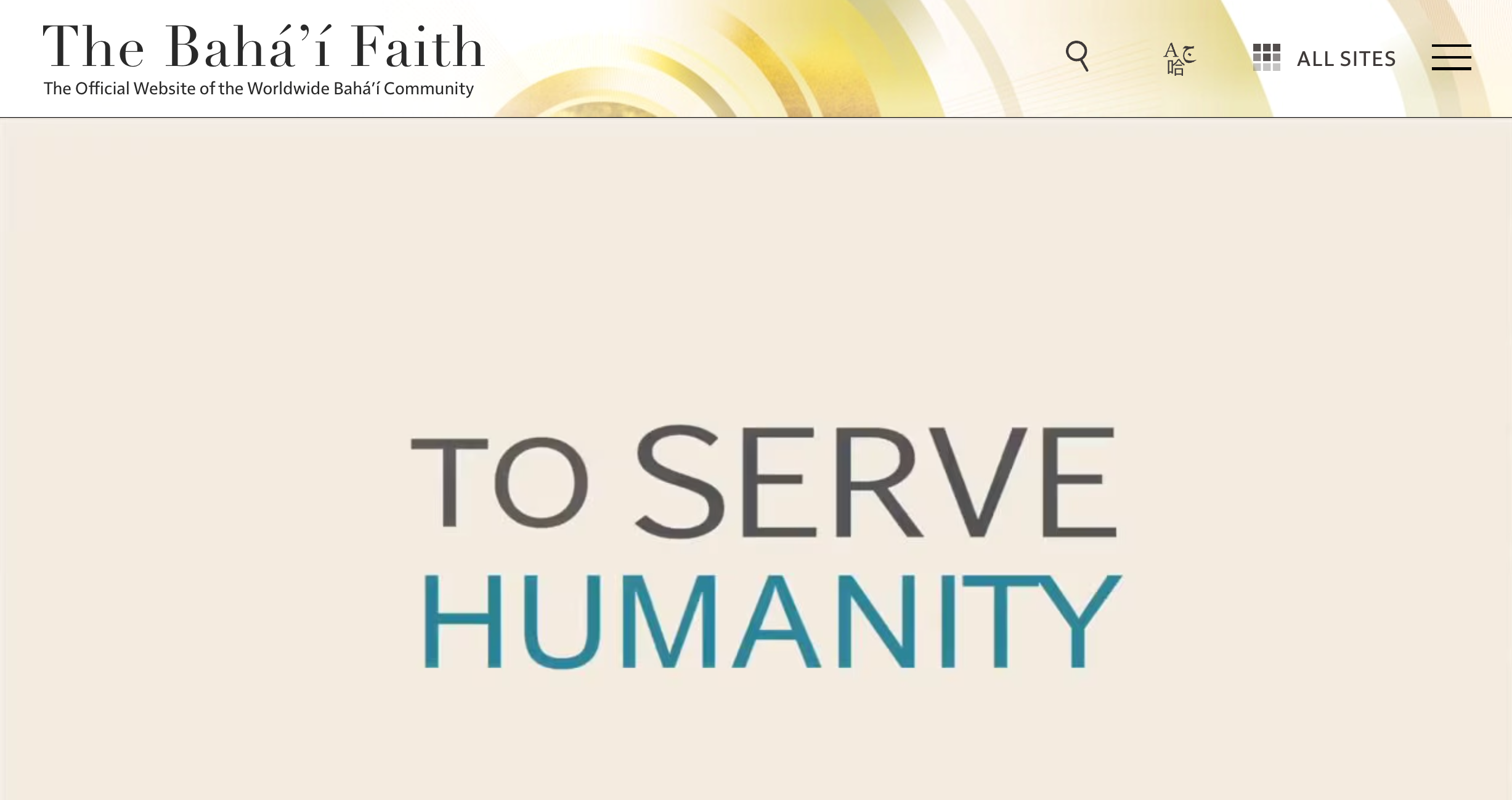 To Serve Humanity