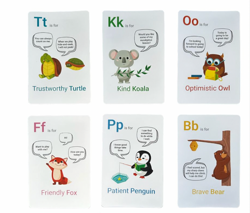 Character Building Alphabet Cards