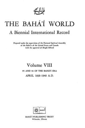 Bahá'í World 1938 - 1940